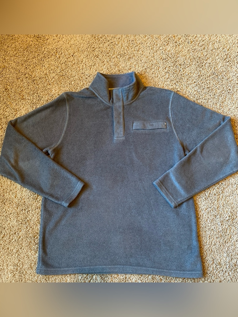 Free Fly Sweatshirt Mens M Gray Bamboo Performance 1/4 Snap Pullover Athleisure